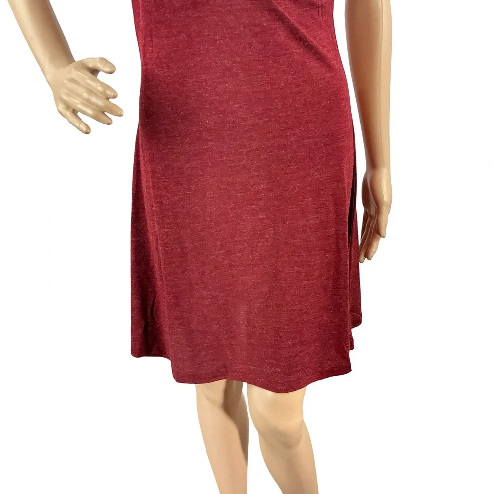 prAna Nadia Faux Wrap Wool Blend Dress Heathered Red Size XS - Picture 3 of 7